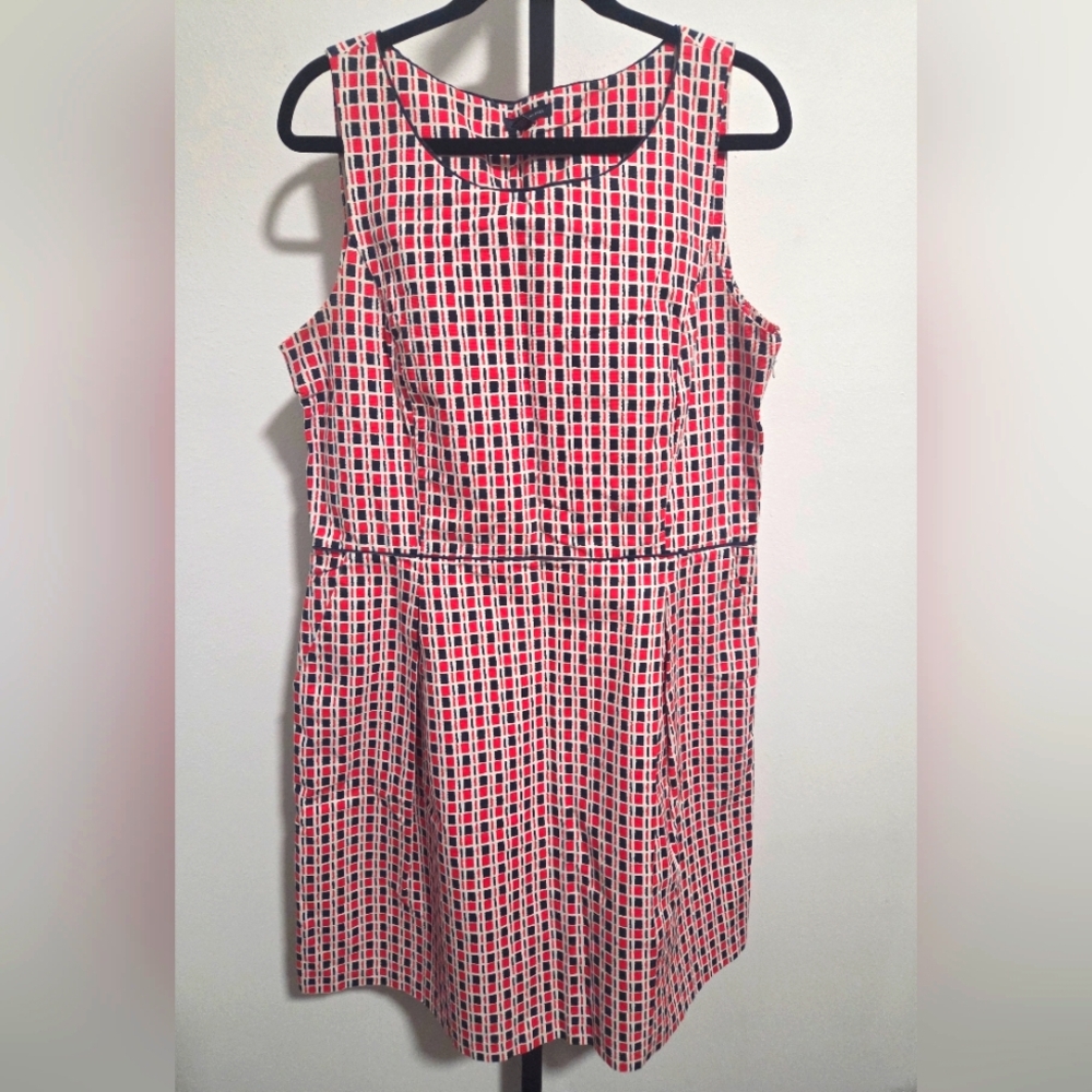 NWOT Tommy Hilfiger Red And Blue Dress. Size 14